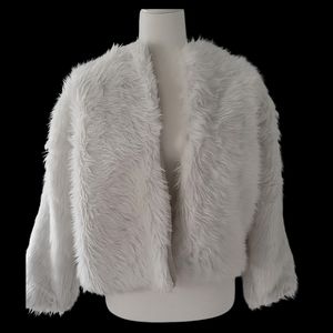 White Faux Fur Coat
